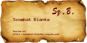 Szombat Bianka névjegykártya