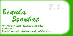 bianka szombat business card